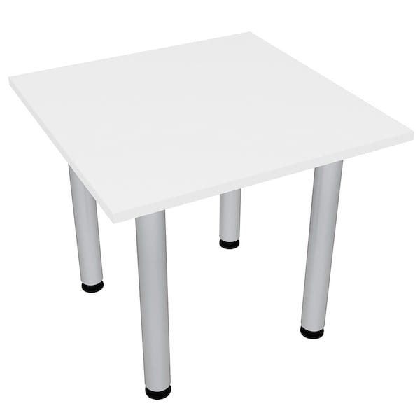 34 in W, 34 in L, 29 in H, Engineered Wood Top, White
